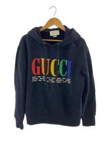 GUCCI 475374-X3N60 Sudadera con Capucha City Logo S Algodón Negro Usada - Imagen 1 de 5