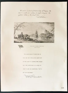 1926 - Lithographie citation Amiral Sims, amiral W. S. Benson - Bild 1 von 1