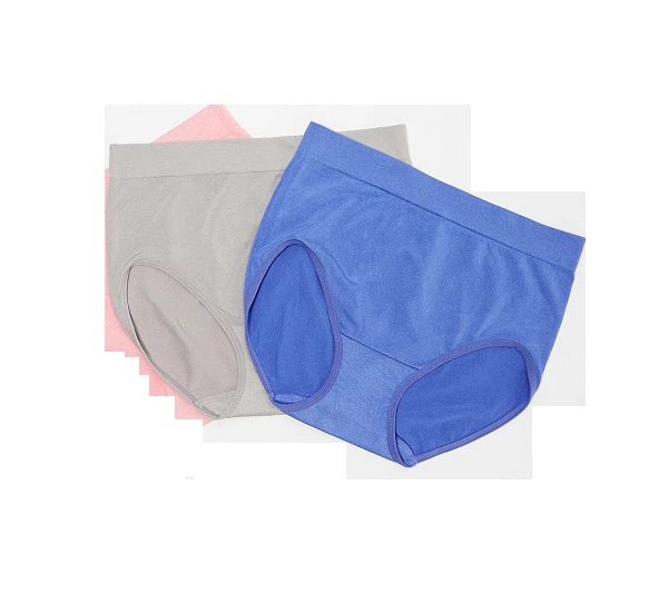 Juego de 2 bragas breves sin costuras Breezies-azul/plateado-medio-NUEVO-A301422 Foto 1 de 1