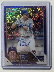 2023 Topps Chrome Brewer Hicklen Rookie Purple Speckle Refractor Auto /299!!!.