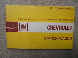 1971 Original Chevrolet Station Wagon Owner's Manual. - Bild 1 von 3