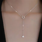 Zircon Stars Necklace for Women Hollow Design Elegant Clavicle Chain Necklac _co