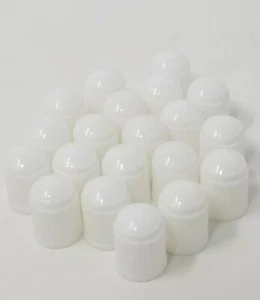 20x White Plastic Valve Stem Air Caps Covers Wheel Tire 4 Set Car Motorcycle ATV - Picture 1 of 1