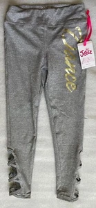 JUSTICE, DANCE LEGGINGS, GREY & GOLD, SMALL 7-8, NEW TAGS - Picture 1 of 7