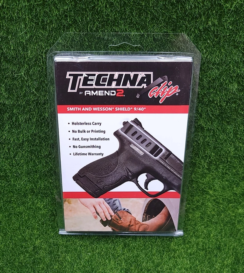 Amend2 Techna Clip Conceal Carry Clip S&W Shield 9mm / .40, Right Hand - SHBR - Image 1 of 3