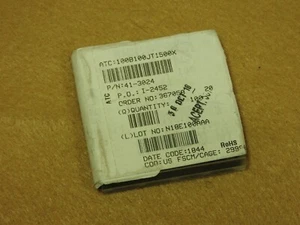 ATC Ceramic Chip Capacitor, 10pF, 1500V, 100B100JT1500X - New, Lot of 10 - Picture 1 of 3