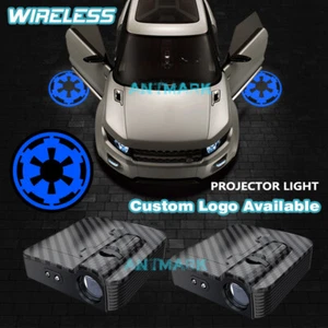 Blue Star Wars Empire Symbol Wireless Car Door Projector LED Ghost Shadow Light - Picture 1 of 9