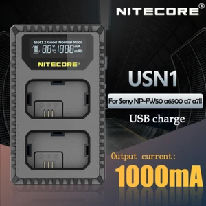 Nitecore USN1 Dual Slot USB Fast Charge Travel Charger for Sony NP-FW50 Battery - Picture 1 of 6