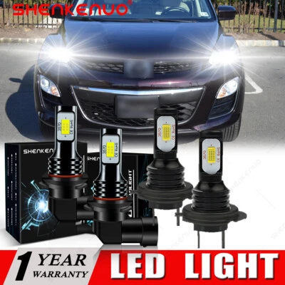 Kit combo de lâmpadas de faróis de LED 6000K feixe alto/baixo para Mazda CX-7 2007-2011 2012 - Imagem 1 de 4