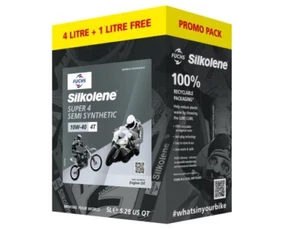 Aceite de motor para moto Fuchs Silkolene Super 4 10W/40 semi sintético 4T - 5L - Imagen 1 de 1