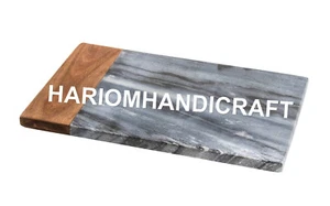 9"x12" Marble And Wood Cheese Board Cutting Board Handmade Kitchen Decos E692 - Picture 1 of 2