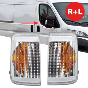 Paar Außenspiegel Blinker Spiegelblinker Abdeckung Für Peugeot Boxer 2006-2022 - Picture 1 of 10