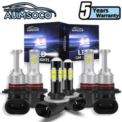 For GMC Sonoma SLS Cab Pickup 2.2L 4.3L 1998-2004 6Pcs LED Headlight + Fog Bulbs Foto 1 de 4