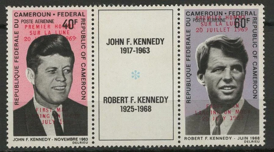 Cameroun YT 153-154 neuf sans charnière XX / MNH Kennedy espace space overprint - Photo 1/1