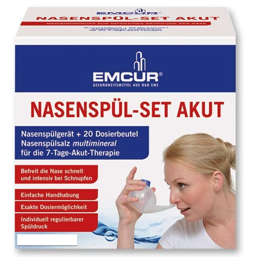 EMSAN Nasenspülset 20 beutel Nasendusche Natürliche Nase Spül-kanne spülung Emsa MHD