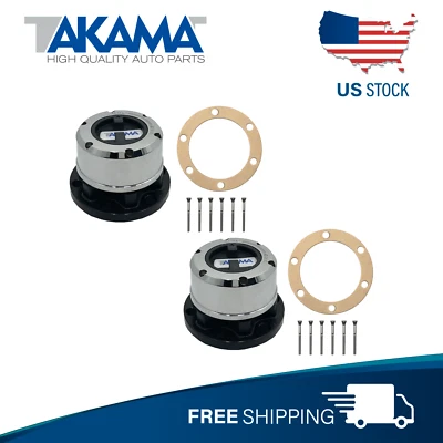 2pcs TAKAMA LOCKING HUBS For JEEP FORD CHEVYDODGE Old trucks warn 9072 lock outs - Image 1 of 4