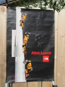 Vintage The North Face Alex Lowe SIGNED Autographed Climbing Banff Canada Poster - Picture 1 of 7