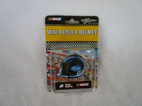 Bobble Dobbles Mini Replica Helmet Mark Martin #6 Pfizer NASCAR~~~SEALED!! Cover