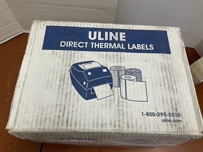 4 x 2" Direct Thermal Labels S-19480Y (yellow)   Case of 12 Rolls (1" CORE) - Image 1 of 3