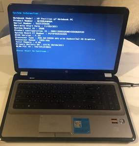 HP Pavilion G7 AMD Turion 4GB RAM Laptop For Parts / Repairs - Picture 1 of 10