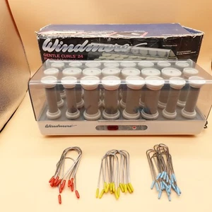 Windmere Hot Rollers Set 24 Bigodini Floccato Velluto 24 Clip SS 242R Scatola Originale - Foto 1 di 9