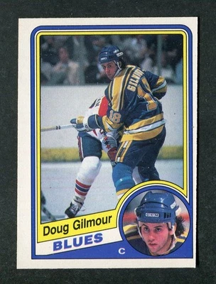 Doug Gilmour St. Louis Blue NHL Hockey Rookie Card 1984-85 O-Pee-Chee #185 O-P-C - Image 1 of 2