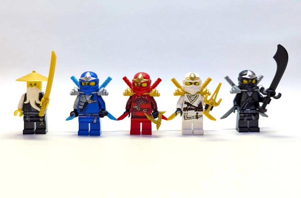 LEGO NINJAGO Kai ZX, Zane ZX, Cole ZX, Jay ZX, Wu FIGURE LOT, 9449, 9447, 2012 - Image 1 of 4