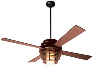 52" Modern Fan Stella Mahogany Finish LED Ceiling Fan with Remote - Picture 1 of 2