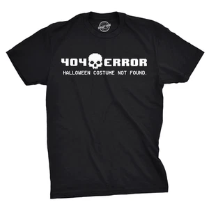 404 Error Costume Not Found T Shirt Funny Halloween Nerdy Internet Tee - Picture 1 of 9