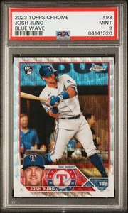 PSA 9 2023 Topps Chrome Blue Wave Refractor 16/75 Josh Jung RC #93 - Bild 1 von 1