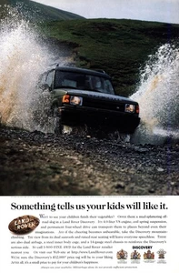 Land Rover 1997: Qualcosa ci dice che piacerà ai tuoi figli pubblicità stampa vintage - Foto 1 di 1