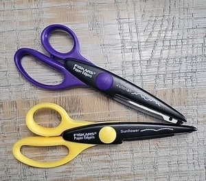 Fiskars Paper Edgers Scissors Sunflower Victorian Decorative Craft Scrapbooking - Picture 1 of 2