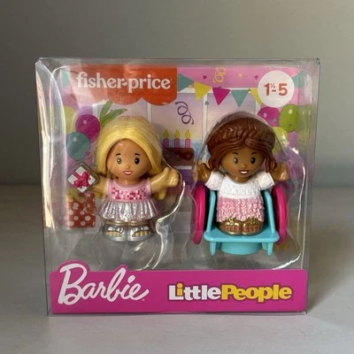 New Fisher Price Little People Barbie Party Figure Set 2-Pack - Image 1 of 3