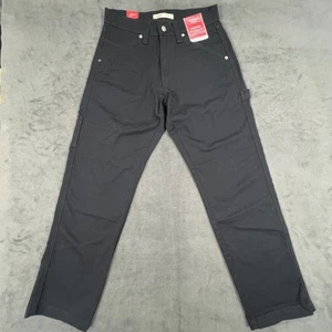 Pantalones de carpintero Levi Strauss para hombre 30x32 negros de firma ropa de trabajo bolsillos utilitarios - Imagen 1 de 12