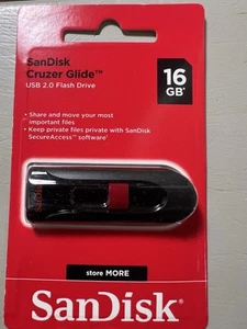 SanDisk Cruzer Glide SDCZ600016GG35 16GB USB Flash Drive - Qty: 37 - Picture 1 of 3