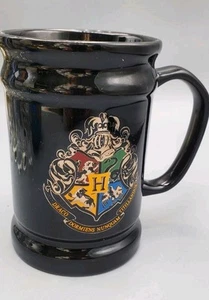 Hogwarts School Of Witchcraft & Wizardry Stein Shape Mug With 4 Crests Cauldron  - Picture 1 of 9