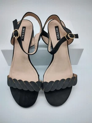 Damen Sandalen Größe 37 - schwarz / Glitzer - Bild 1 von 4