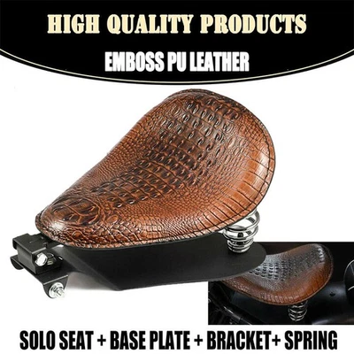 For Yamaha V Star 1300 1100 950 650 250 For Bobber Brown Solo Driver Seat Spring Foto 1 de 4