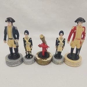 Schachfiguren Amerikanischer Unabhängigkeitskrieg Britische Soldaten Kanone - Bild 1 von 5
