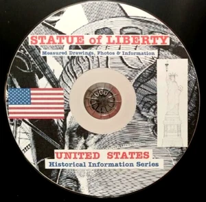 Statue of Liberty Measured Drawings, Information & Photos, PDF Pages on DVD - Picture 1 of 7