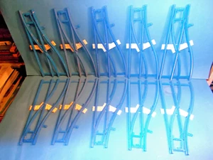 LEGO-alt:"10 blaue Weichen f. 4,5V Eisenbahn 5x rechts/5x links 60er" - Bild 1 von 1