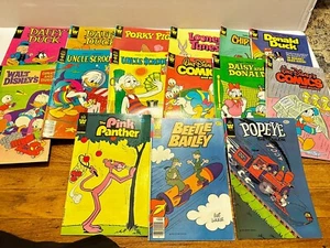 Disney Whitman Gold Key Comic Book Lot of 15 - Paperback, Mixed Comics Bundle - Picture 1 of 12