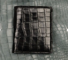 Men Genuine Alligator Crocodile Leather Wallet Skin Black Bifold Wallet For Men