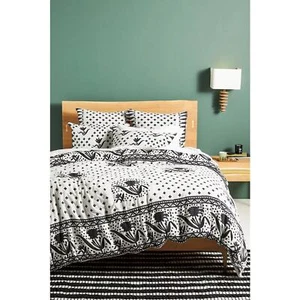 Anthropologie Jacquard-Woven Jeanette Duvet Cover King Size New in Package - Picture 1 of 11