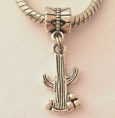 Cactus Succulents Desert Plant Dangle Bead For European Style Charm Bracelet - Image 1 of 4
