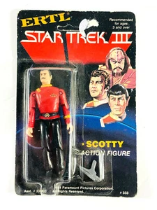 1984 vtg Ertl Star Trek III 3 Scotty Action Figure MOC unpunched - Picture 1 of 7