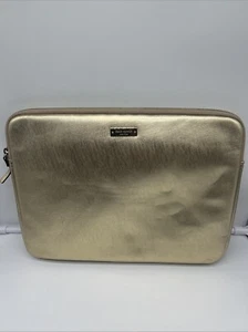 Kate Spade Tablet Laptop Sleeve Case Metallic Gold EUC Cute 13”x10” - Picture 1 of 5