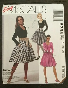McCalls 6238 Dress Belt Petticoat Vintage 90s Gathered Skirt Size 12-16 Uncut - Picture 1 of 5