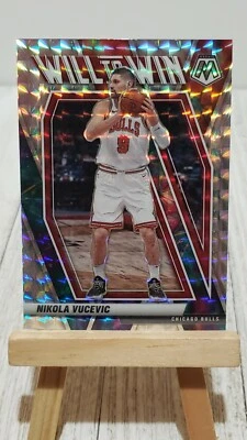 2020-21 Panini Mosaic Will to Win Silver Mosaic Prizm #17 Nikola Vucevic Bulls - Image 1 of 2