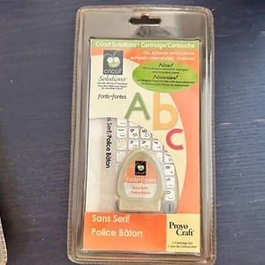 Cricut Solutions Cartridge Sans Serif Alphabet Set - Picture 1 of 2